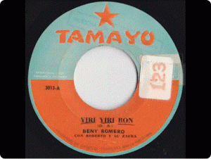 Disco de Benny Romero usado para ilustrar la letra de su canción "Yiri yiri bom" en el blog Música en español - Géneros, vídeos y letras.