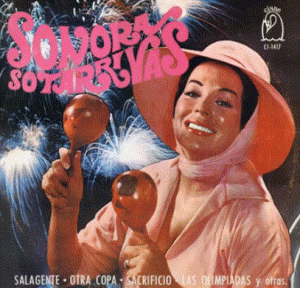 Carátula de disco de la Sonora Sotarrivas usada para ilustrar la letra de su canción "Arecibo" en el blog Música en español - Géneros, vídeos y letras.