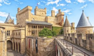 Castillo de Olite en la región española de Navarra.