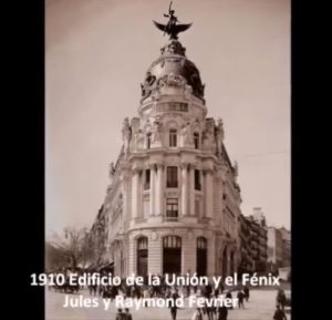Edificio La Unión y el Fénix en MADRID. Año 1910.