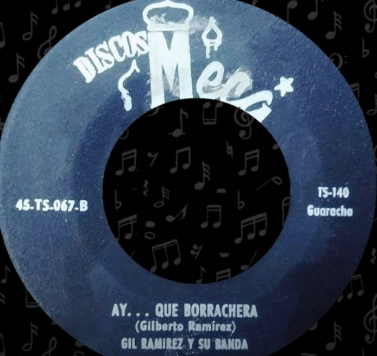 Disco de Gil Ramírez en una imagen usada para ilustrar la letra de su canción Ay qué borrachera en el blog Música en español.