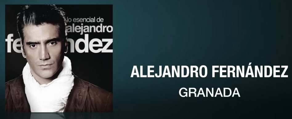 El cantante mejicano Alejandro Fernández intérprete de Granada.