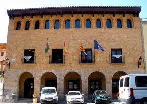 El ayuntamiento de Ricla, el pueblo natal del maestro Monreal, del que Alfredo Kraus canta Clavelitos.