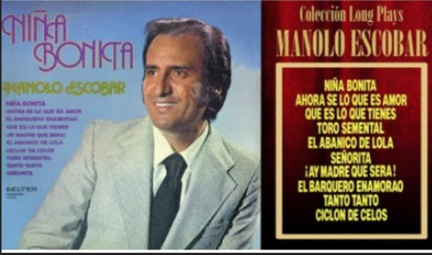 Manolo Escobar en una imagen usada para ilustrar su canción "Castillitos en el aire" en el blog Música en español - géneros, vídeos y letras.