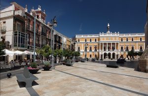 Plaza de España en Badajoz.