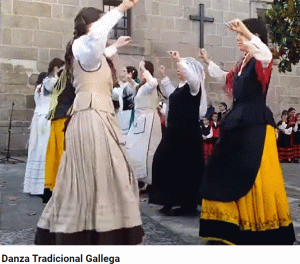 Baile folclórico gallego.