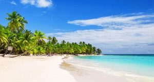 Playa de la República Dominicana en una imagen usada para ilustrar la letra de la canción Lamento esclavo.