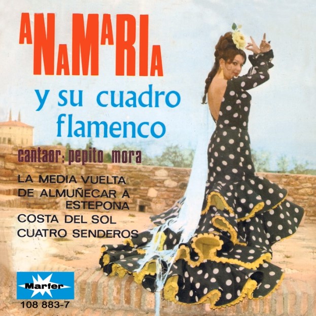 Ana María y su Cuadro Flamenco en una imagen usada para ilustrar la letra de la canción De Almuñécar a Estepona.