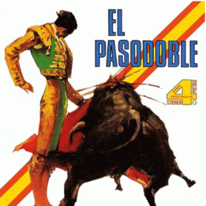 Carátula de un torero dando un pase a un toro y ole.