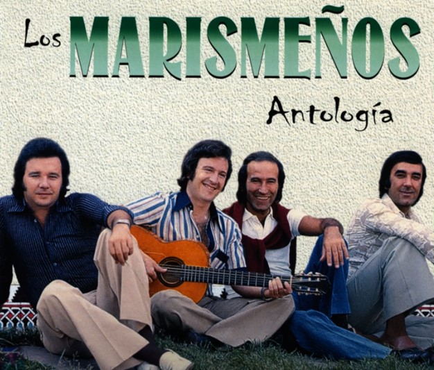 Imagen del grupo de sevillanas Los Marismeños usada para ilustrar la letra de su canción Caramba, carambita.