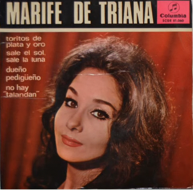 Carátula de disco de Marifé de Triana usada para ilustrar la letra de la canción "Cría cuervos" en el blog Música en español.