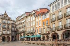 Plaza Mayor de la ciudad de Orense en Galicia.