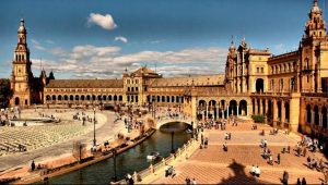 La Plaza de España en el Parque de María Luisa de Sevilla, en una imagen usada para ilustrar el cante de Dolores Vargas.