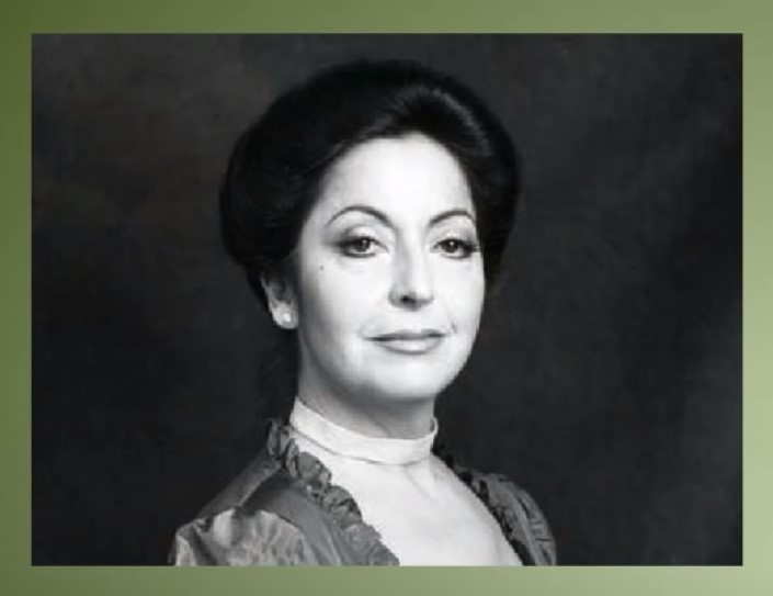 Imagen de la mezzosoprano Teresa Berganza usada para ilustrar la letra de la canción Lágrimas mías.