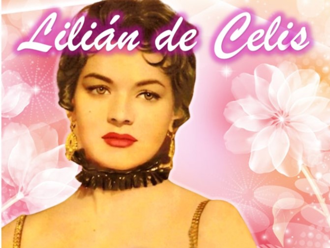 Imagen de la cantante asturiana Lilian de Celis usada para ilustrar la letra de su canción Ojitos negros.
