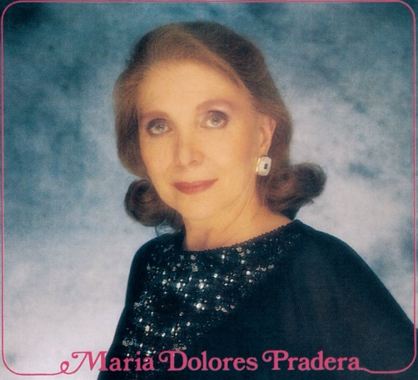 Imagen de la cantante María Dolores Pradera usada para ilustrar la letra de la canción Habaneras de Cádiz.