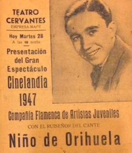 el cantante Niño de Orihuela.