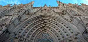 Portada de la catedral de Barcelona.