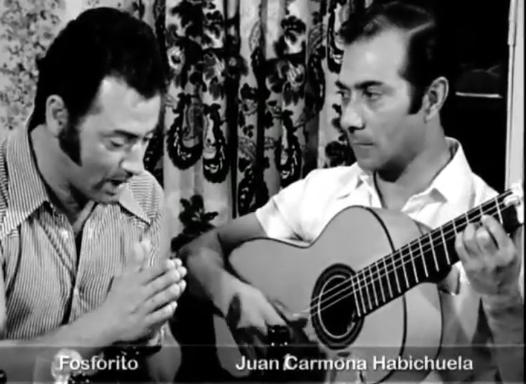 El cantaor Fosforito y el guitarrista Juan Habichuela interpretan unas Bulerías de Cádiz.