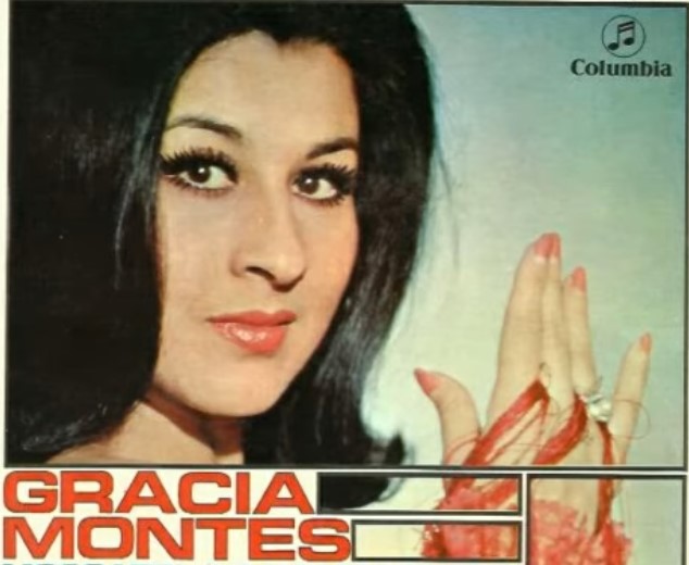 Imagen de la cantante española Gracia Montes usada para ilustrar la letra de su canción titulada La remanguillé.