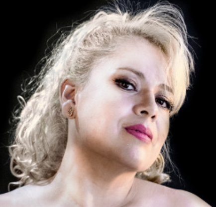 La cantante mejicana Veluz, intérprete de italo disco y high energy.