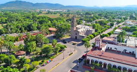 Municipio de Mocorito en el estado mejicano de Sinaloa en una imagen usada para ilustrar la letra de una canción del grupo musical local Banda R-15.