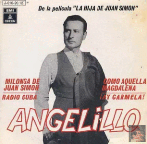 El cantante madrileño Angelillo intérprete en la película titulada La hija de Juan Simón.