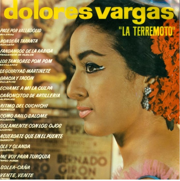 La cantante Dolores Vargas "La Terremoto" en una carátula usada para ilustrar la letra de su canción titulada Achilipú.