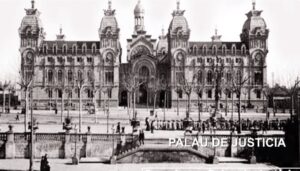 Antiguo Palacio de Justicia de Barcelona en una imagen usada para ilustrar la canción de La Capella Reial de Catalunya titulada Levanta Pascual.